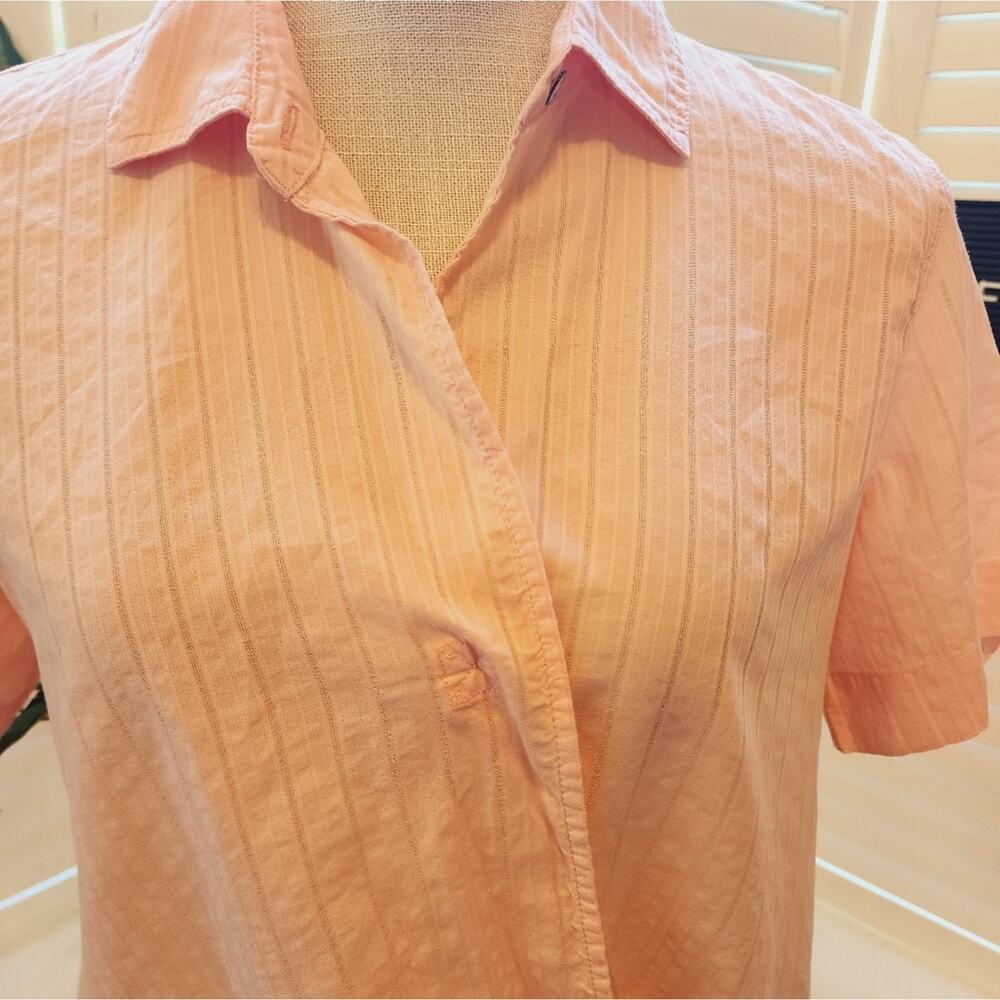 Rag & Bone Peach Small Stripe Drape Blouse - image 3